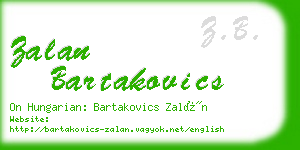 zalan bartakovics business card